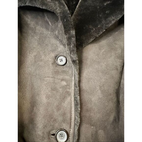 Jil Sander Authentic Women’s Black Lamb Leather Moulton Coat Made in Italy - Picture 10 of 16